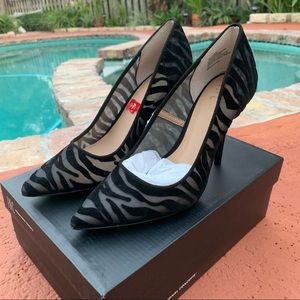 INC Black Zebra Heels New
